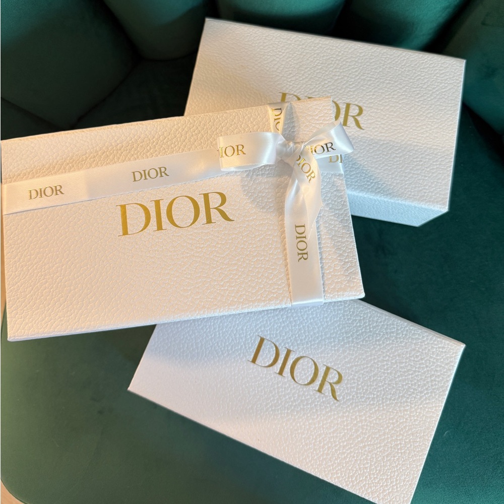 3 Dior giftboxes gift box white bundle of 3
